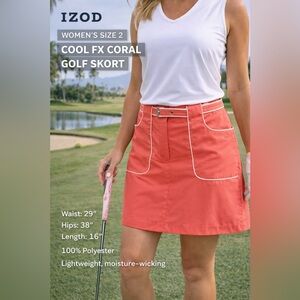 IZOD XFG Cool FX Coral Golf Skort – Women’s Size 2